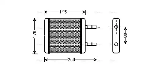 топлообменник, отопление на вътрешното пространство AVA QUALITY COOLING HY6216