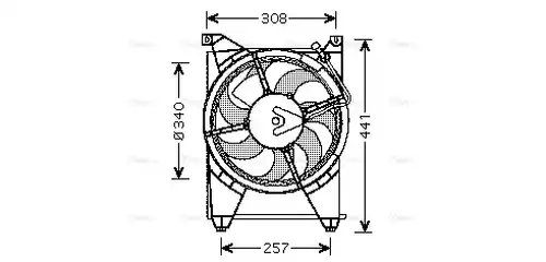 вентилатор, охлаждане на двигателя AVA QUALITY COOLING HY7514