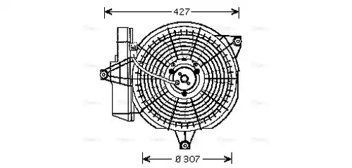 вентилатор, охлаждане на двигателя AVA QUALITY COOLING HY7515