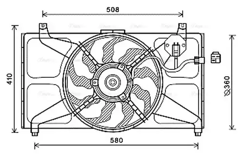 вентилатор, охлаждане на двигателя AVA QUALITY COOLING HY7537