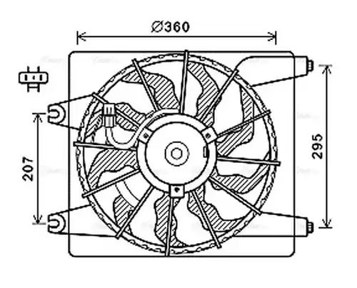 вентилатор, охлаждане на двигателя AVA QUALITY COOLING HY7560