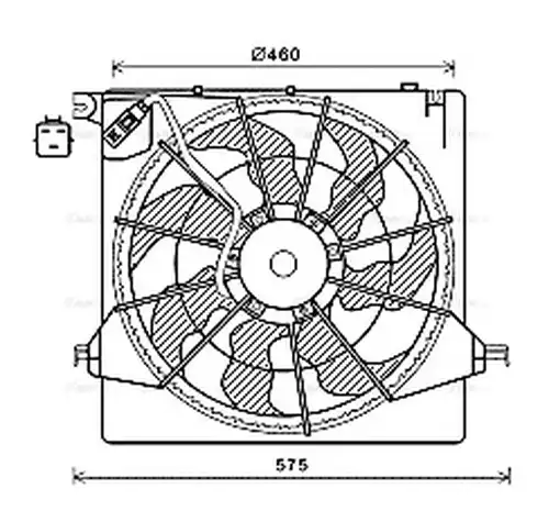 вентилатор, охлаждане на двигателя AVA QUALITY COOLING HY7562