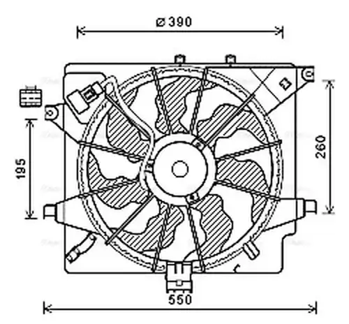 вентилатор, охлаждане на двигателя AVA QUALITY COOLING HY7563