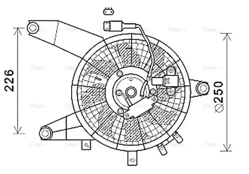 вентилатор, охлаждане на двигателя AVA QUALITY COOLING HY7564