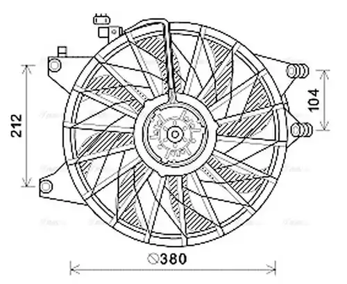 вентилатор, охлаждане на двигателя AVA QUALITY COOLING HY7565