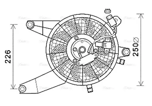 вентилатор, охлаждане на двигателя AVA QUALITY COOLING HY7569