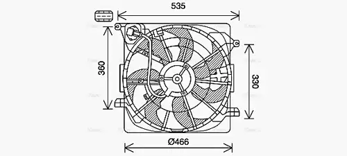 вентилатор, охлаждане на двигателя AVA QUALITY COOLING HY7574