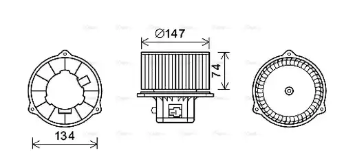 вентилатор вътрешно пространство AVA QUALITY COOLING HY8354