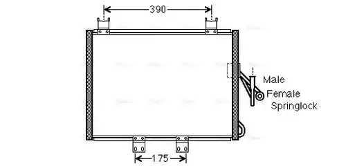 кондензатор, климатизация AVA QUALITY COOLING JEA5048