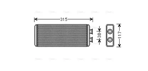 топлообменник, отопление на вътрешното пространство AVA QUALITY COOLING JR6055