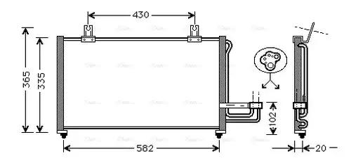 кондензатор, климатизация AVA QUALITY COOLING KA5013