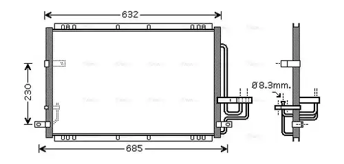 кондензатор, климатизация AVA QUALITY COOLING KA5092