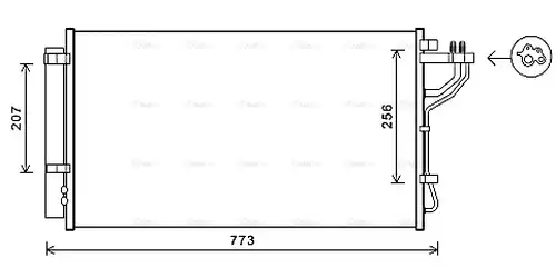кондензатор, климатизация AVA QUALITY COOLING KA5255D