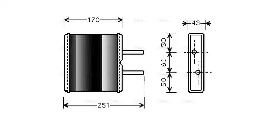 топлообменник, отопление на вътрешното пространство AVA QUALITY COOLING KA6046