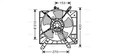 вентилатор, охлаждане на двигателя AVA QUALITY COOLING KA7505