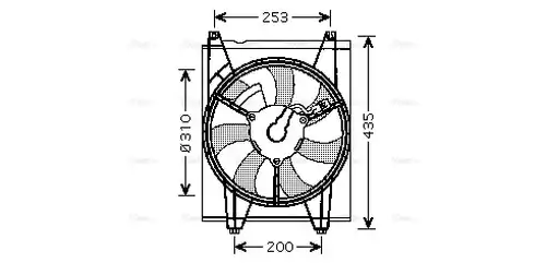 вентилатор, охлаждане на двигателя AVA QUALITY COOLING KA7513