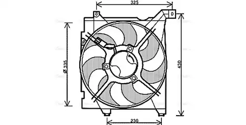 вентилатор, охлаждане на двигателя AVA QUALITY COOLING KA7517