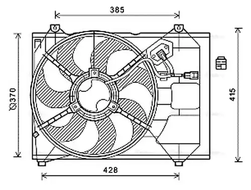 вентилатор, охлаждане на двигателя AVA QUALITY COOLING KA7527