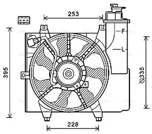 вентилатор, охлаждане на двигателя AVA QUALITY COOLING KA7528