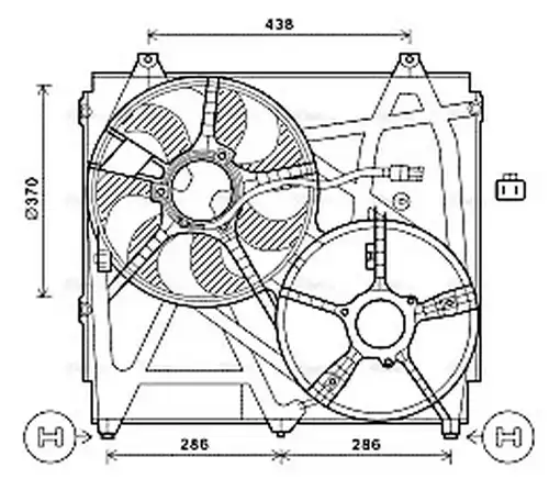 вентилатор, охлаждане на двигателя AVA QUALITY COOLING KA7529