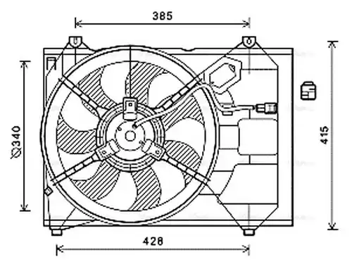 вентилатор, охлаждане на двигателя AVA QUALITY COOLING KA7533