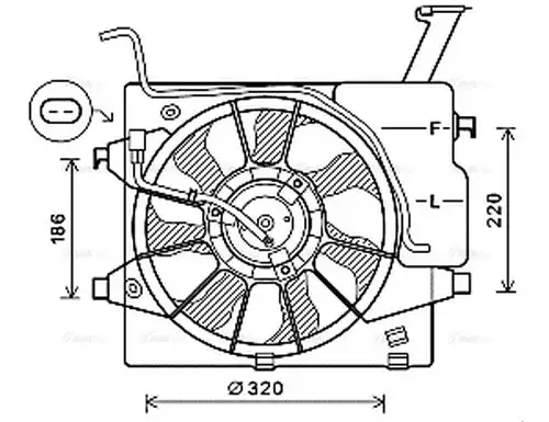 вентилатор, охлаждане на двигателя AVA QUALITY COOLING KA7535