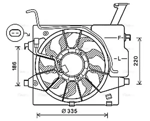 вентилатор, охлаждане на двигателя AVA QUALITY COOLING KA7536