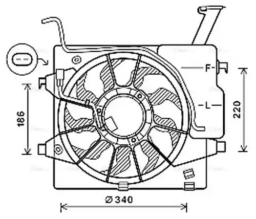 вентилатор, охлаждане на двигателя AVA QUALITY COOLING KA7538