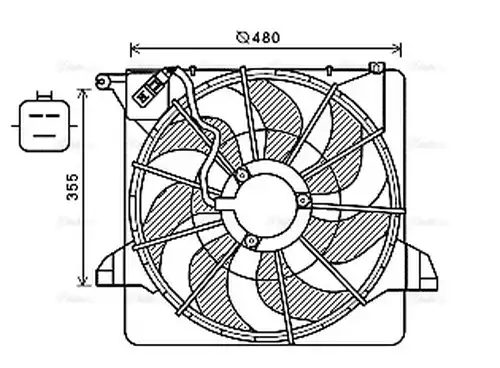 вентилатор, охлаждане на двигателя AVA QUALITY COOLING KA7540