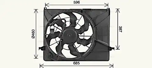 вентилатор, охлаждане на двигателя AVA QUALITY COOLING KA7545