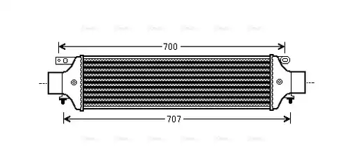 интеркулер (охладител за въздуха на турбината) AVA QUALITY COOLING LC4093