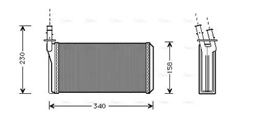 топлообменник, отопление на вътрешното пространство AVA QUALITY COOLING LC6074