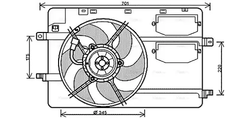 вентилатор, охлаждане на двигателя AVA QUALITY COOLING MC7506