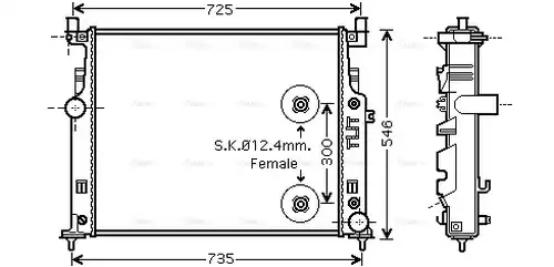 воден радиатор AVA QUALITY COOLING MS2458