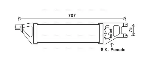 маслен радиатор, автоматична трансмисия AVA QUALITY COOLING MS3539