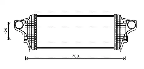 интеркулер (охладител за въздуха на турбината) AVA QUALITY COOLING MS4551