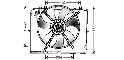 вентилатор, охлаждане на двигателя AVA QUALITY COOLING MS7503