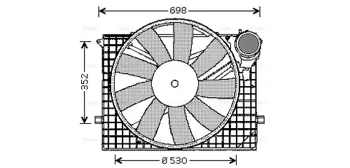 вентилатор, охлаждане на двигателя AVA QUALITY COOLING MS7505