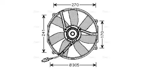 вентилатор, охлаждане на двигателя AVA QUALITY COOLING MS7512