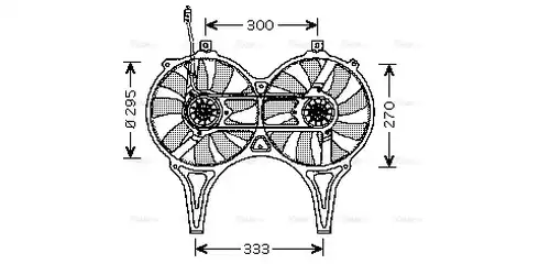 вентилатор, охлаждане на двигателя AVA QUALITY COOLING MS7514