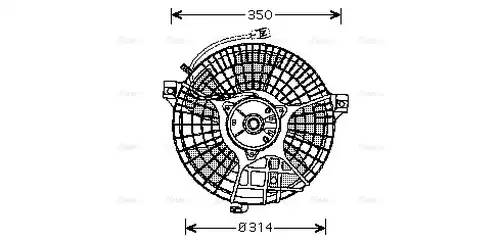 вентилатор, охлаждане на двигателя AVA QUALITY COOLING MS7518
