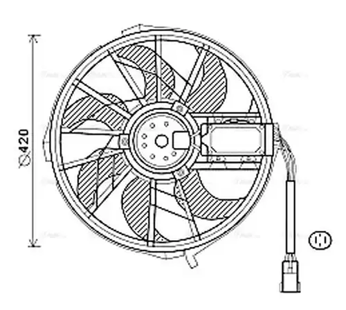 вентилатор, охлаждане на двигателя AVA QUALITY COOLING MS7656