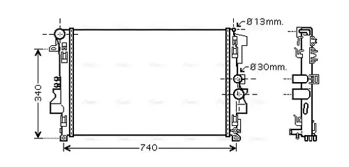 воден радиатор AVA QUALITY COOLING MSA2356