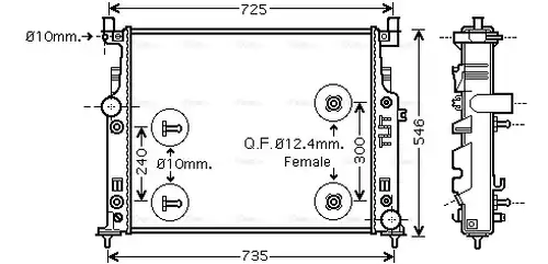 воден радиатор AVA QUALITY COOLING MSA2436