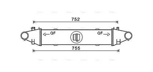 интеркулер (охладител за въздуха на турбината) AVA QUALITY COOLING MSA4556