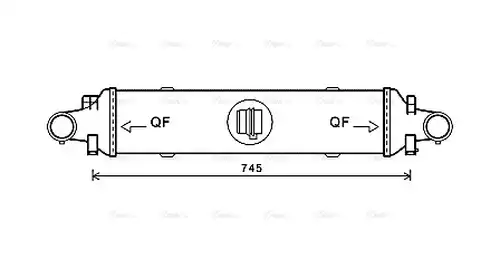 интеркулер (охладител за въздуха на турбината) AVA QUALITY COOLING MSA4593