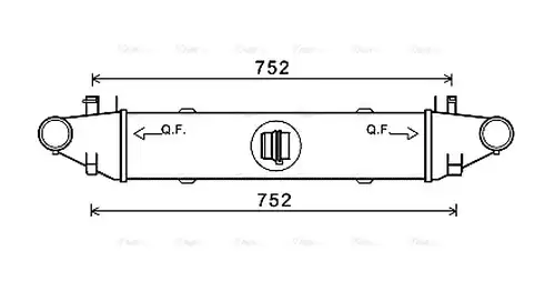 интеркулер (охладител за въздуха на турбината) AVA QUALITY COOLING MSA4596