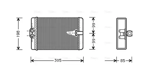 топлообменник, отопление на вътрешното пространство AVA QUALITY COOLING MSA6250