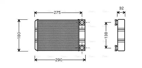 топлообменник, отопление на вътрешното пространство AVA QUALITY COOLING MSA6312