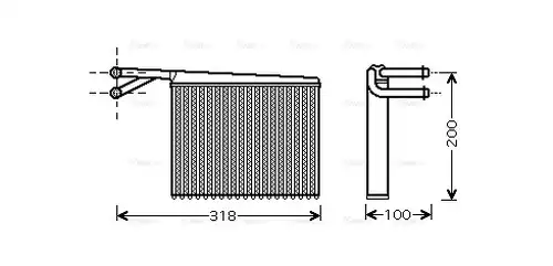 топлообменник, отопление на вътрешното пространство AVA QUALITY COOLING MSA6372